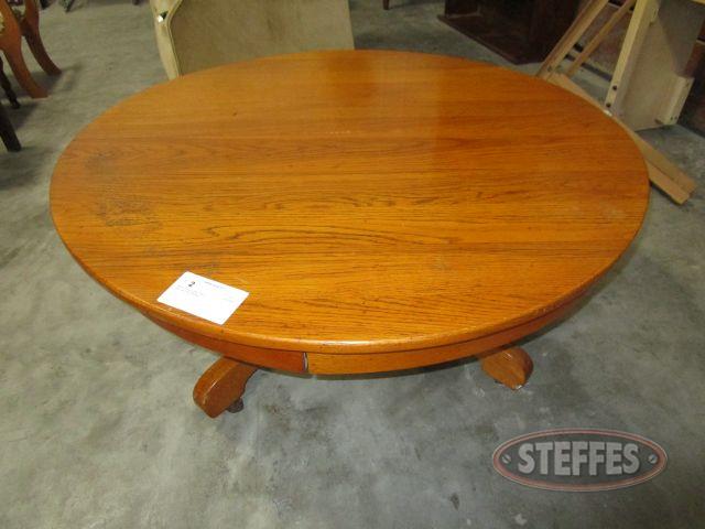 Round Wood Coffee Table 18.5- tall x 42- diameter_1.JPG